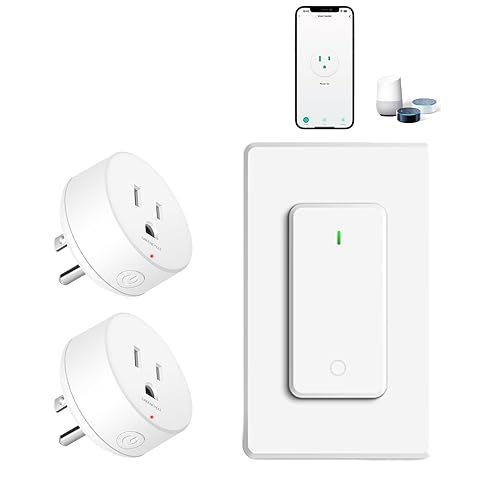 Miniatura 10 de Toma de control remoto, interruptor de luz y enchufe remoto greencycle con interruptor de luz inalámbrico, rango de 500 pies, no necesita cableado,