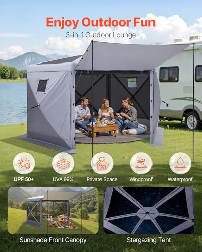 VEVOR 12x12FT Pop Up Gazebo Screen Tent