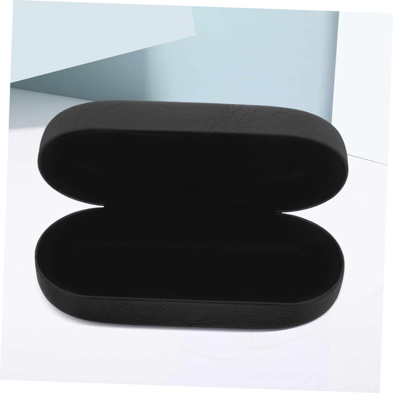 FOMIYES Estuche Rígido Para Gafas De Sol 5 Unidades Portátil Delgado De Viaje Organizador De Almacenamiento Plegable De Piel Sintética Color Negro