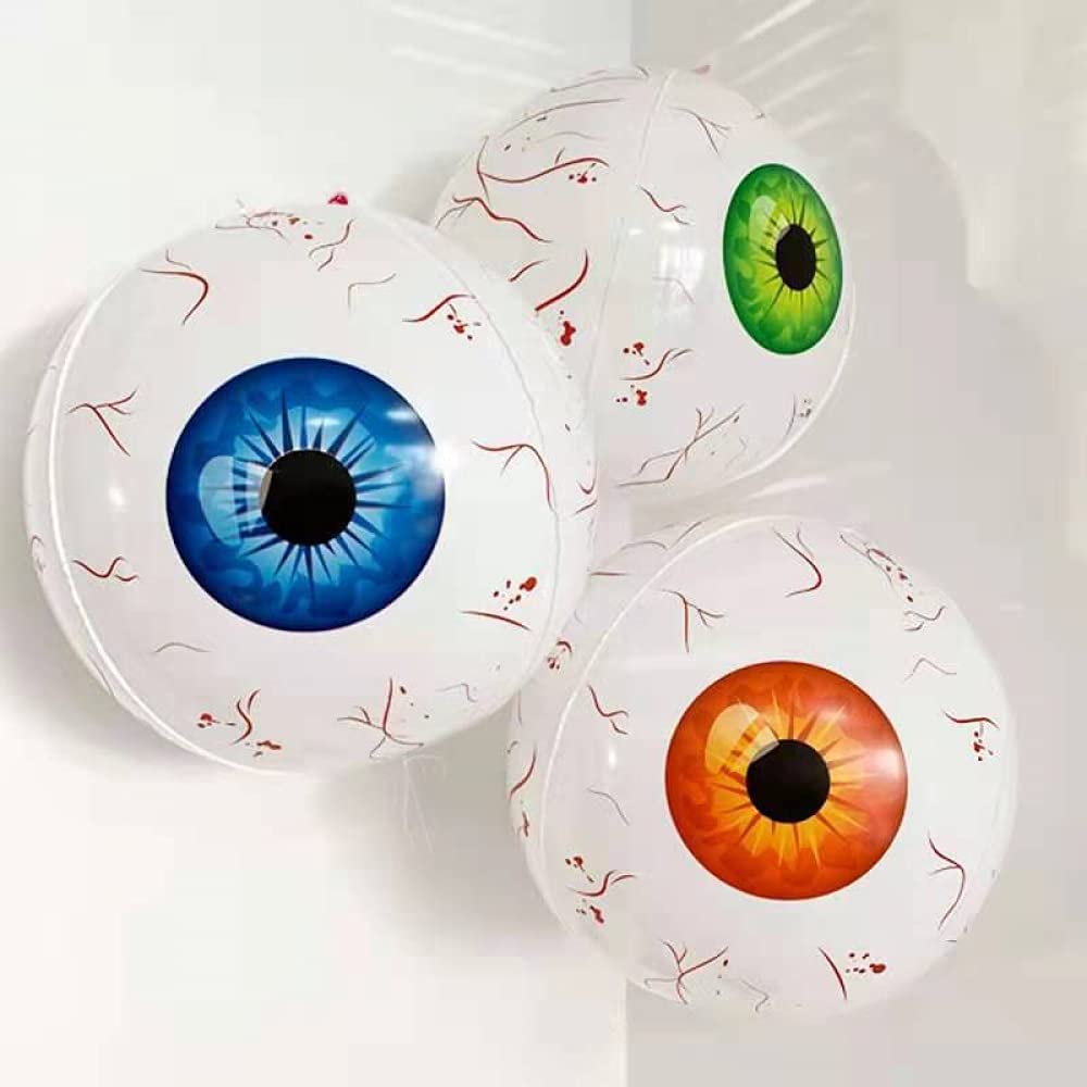 Halloween Inflatable Eyeball, 22 Inch 4D Aluminum Inflatable Eyeball, 6 Pack for Indoor Outdoor Garden Yard Halloween Party Decoration - Image 3