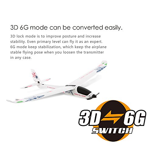 Festnight XK A800 RC Airplane 780mm Apertura alare 5CH 3D 6G modalità EPO Aircraft Ala Fissa Facile da pilotare RTF