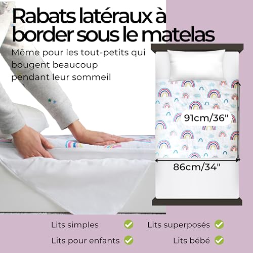 Protège-matelas enfant imperméable Hygge Sheets lit simple lavable