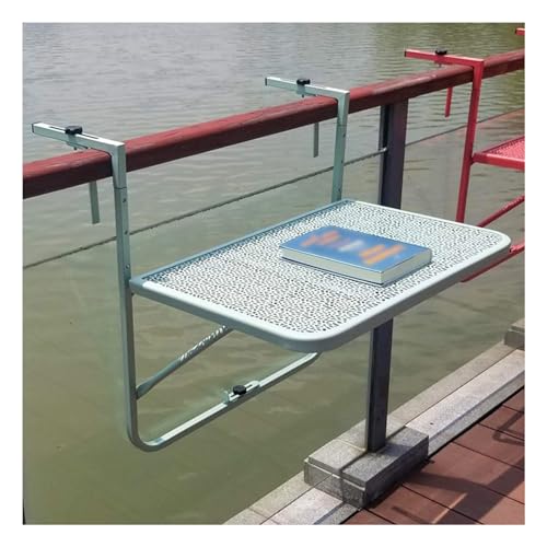 Mesa de bar plegable ahorra espacio para barandillas estrechas de hierro 2
