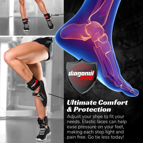 Diagonal One SWEET-746 No Tie Shoelaces For Kids & Adults. The Elastic Silicone Shoe Laces To Replace Your Strings. 16 Slip thumb #8