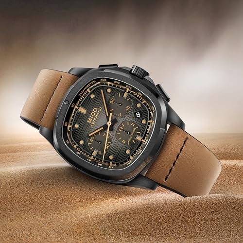 Image of MIDO Multifort TV Chronograph - Swiss Automatic Watch for Men - 41.2 x 42mm Case - Stainless Steel Bracelet Plus Additional Strap