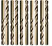 Produktbild 10 HSS-Co Spiralbohrer, DIN 338 Typ N, rechts geschliffen, gold finish-