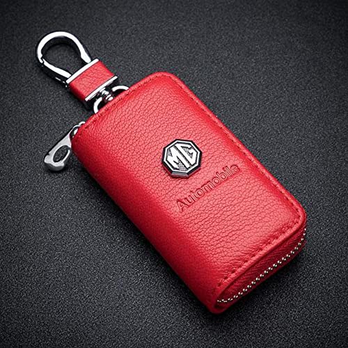 SANJIAOJIA Porte-clés de Voiture Sac pour MG MGHS MG6 MGZS MG3 MG5 MG7 GT 2020 Pochette pour clés de Voiture en Cuir Porte-Monnaie Fermeture éclair Étui Porte-clés Cover