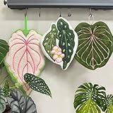 GYW Leaf Funny Hand Towels for Bathroom Kitchen- Cute Decorative Plant Decor Hanging Face Towels- Unique Gifts for Christmas (3)