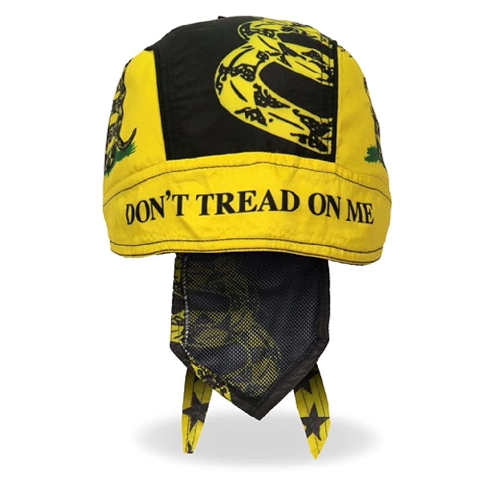 Officially Licensed Original Artwork Inc., Don't Tread ON ME Headwrap - Officially Licensed Don't Tread On Me Design Lightweight Biker Machine Wash Head Wrap, One Size