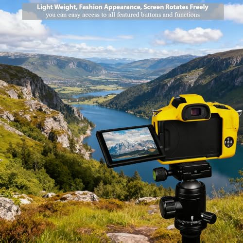 Funda de silicona para cámara Canon EOS R50 amarillo miniatura 5