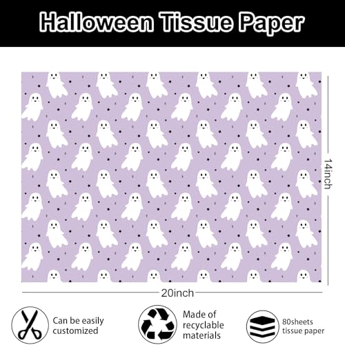 Papier de soie violet Halloween Whaline pour bricolage maison - 2