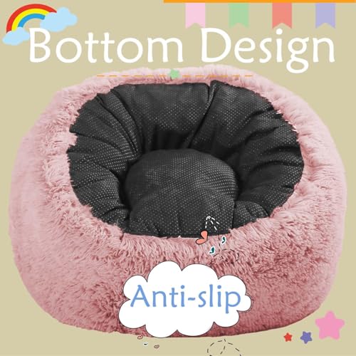 Image of Fluffy Bean Bag Chair for Kids, with Plush Faux Fur Cover, 2.5FT Memory Foam Bean Bag Chairs for Teens & Kids, Ultra Soft Sofa for Living Room /Bedroom /Dorm,Pink