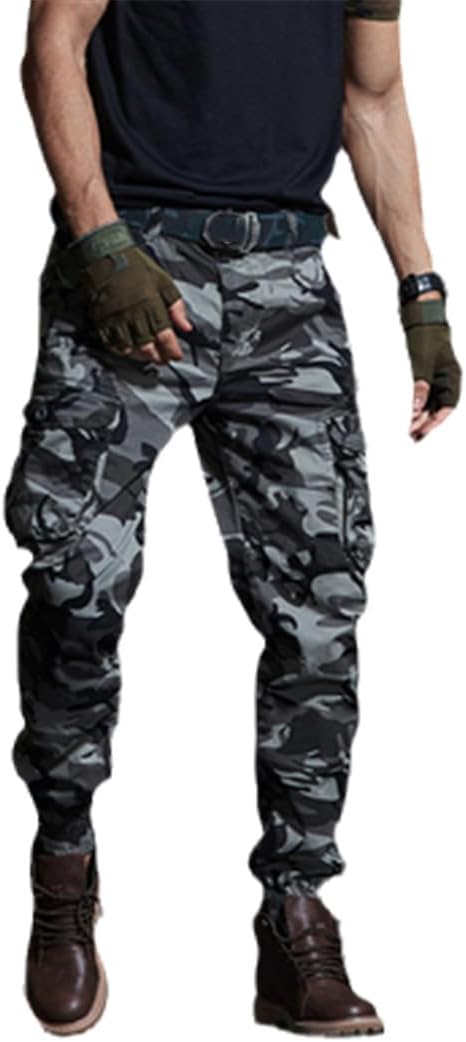 Wjnvfioo Men Casual Pants Military Tactical Joggers Camo1 Cargo Pants Multi-Pocket Fashions Army Trousers