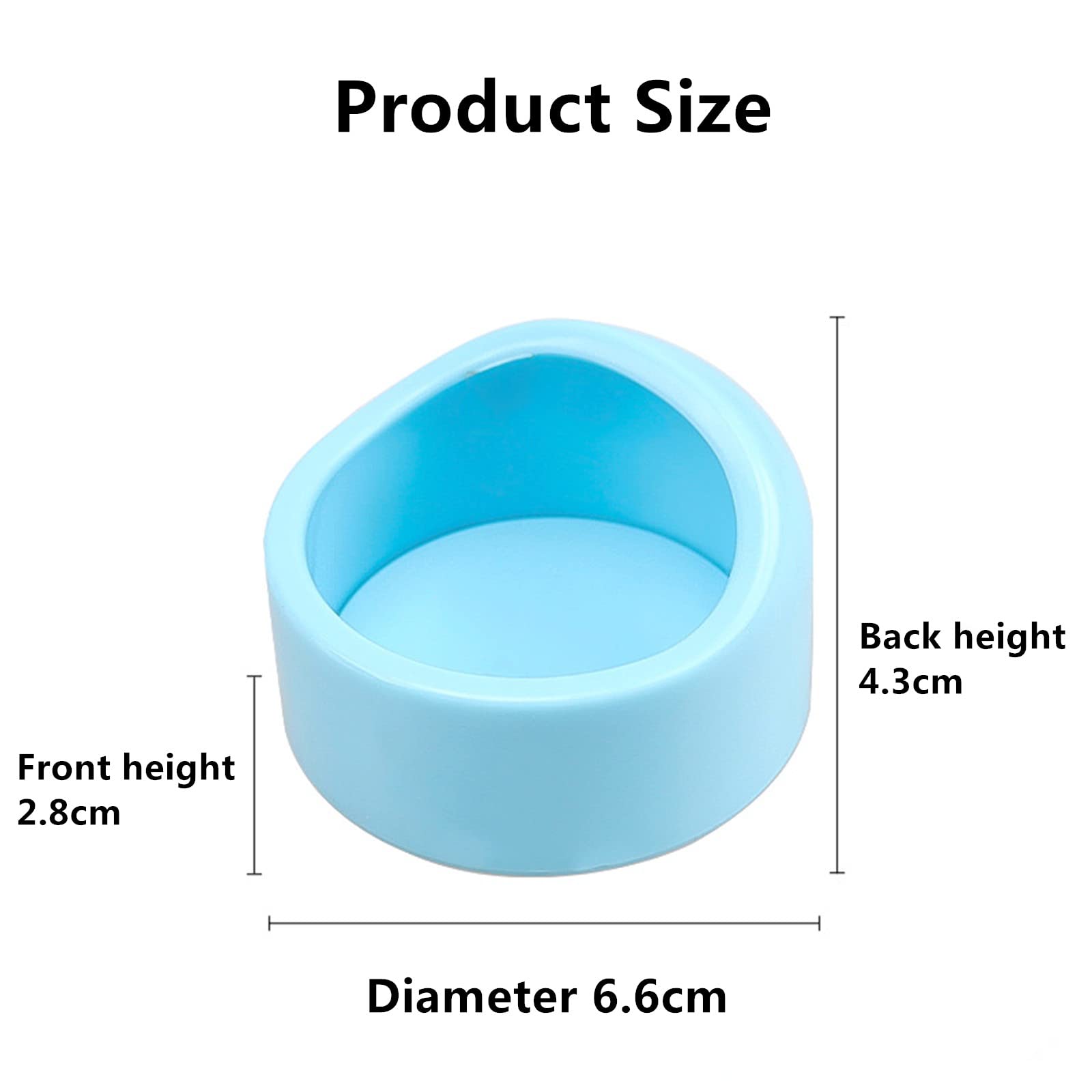Gamelle pour Hamster,Gamelle pour Petits Animaux,Mangeoire pour Hamster,Bols pour Hamsters,Anti-Morsure, pour Hamster, Petits Animaux, Petits Rongeurs, Gerbille, 2 Pièces(Bleu et Rose)