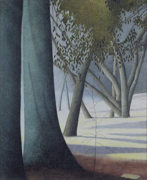 Affiche decoration murale Leon Spilliaert peinture malles en hêtre