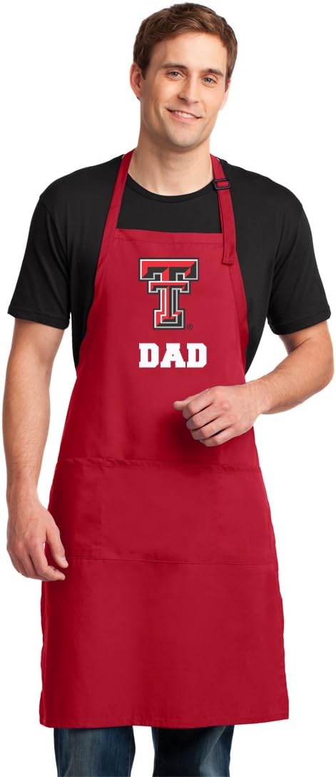 Broad Bay Large Texas Tech Dad Mens Apron- Adjustable with Pockets