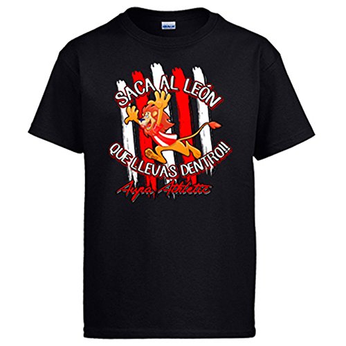 Diver Camisetas Camiseta saca el león Que llevas Dentro Athletic - Negro, M