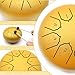 Anvin Steel Tongue Drum 6 Inch 8 Notes Metal Hand Drum with Drum Mallets Music Book Rain Drum Sound Healing Instruments for Meditation Yoga Zen Entertainment Gifts(Gold)