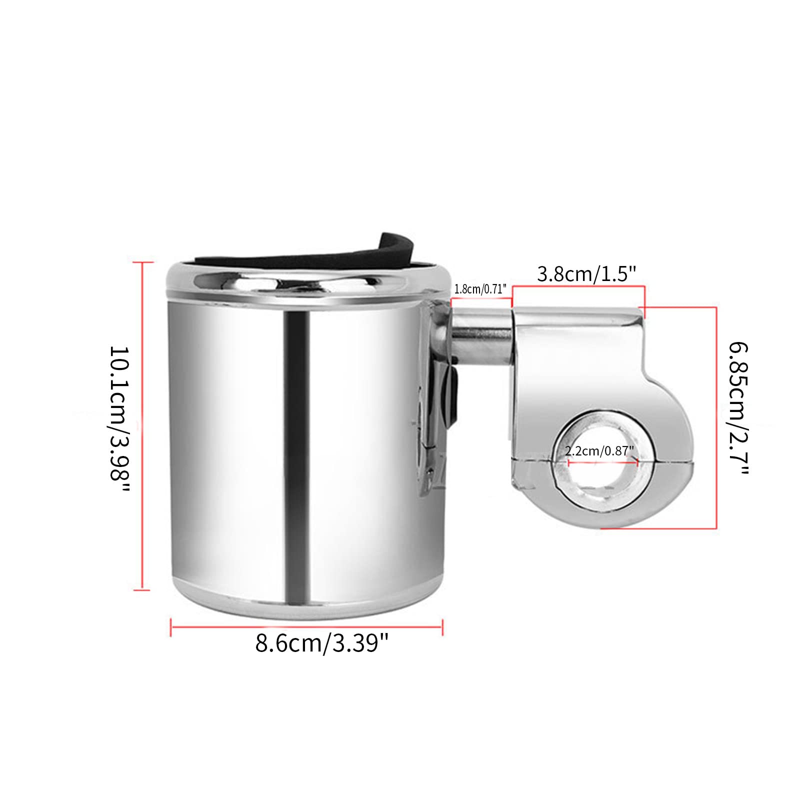 Portavasos para Manillar de Motocicleta de 22mm-32mm, Soporte Universal Ajustable para Bebidas de Motocicleta, Accesorios, Soporte para Bebidas