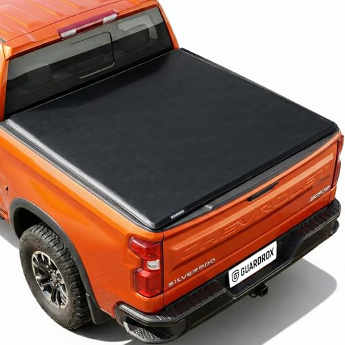 Guardrox R5 Soft Roll Up Tonneau Cover 510 70 Bed Compatible with 2007-2026 Chevy Silverado/GMC Sierra 1500 Heavy Duty Marine Vinyl Chevy Silverado 1500 Bed Cover GMC Sierra 1500 Bed Cover