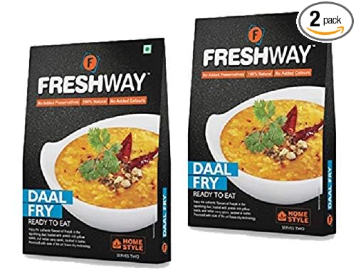 Ready To Eat Pack of 2 (Daal Fry & Daal Fry) Ready To Eat Freeze Dried with No Added Preservative & Colors