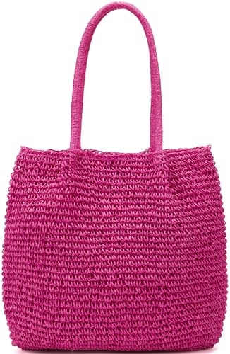 Beach Bags for Women - Summer Straw Bag Cute Woven Tote Purse for Vacation Travel
