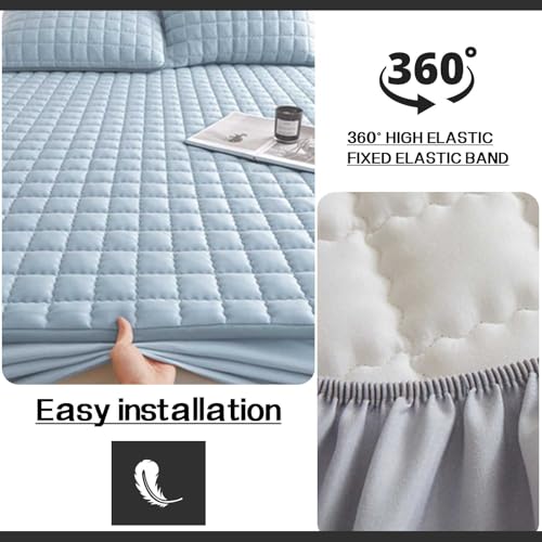 Sábana bajera ajustable de bolsillo profundo, protector de colchón doble/individual, funda impermeable suave y 180 x 220 cm para máxima comodidad y protección