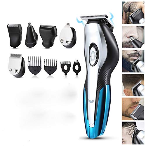 Six in Hair Clipper Electric Hair Cutting Machine Professional Clipper Shaving Beard Rechargeable Tools Trimer Cliper