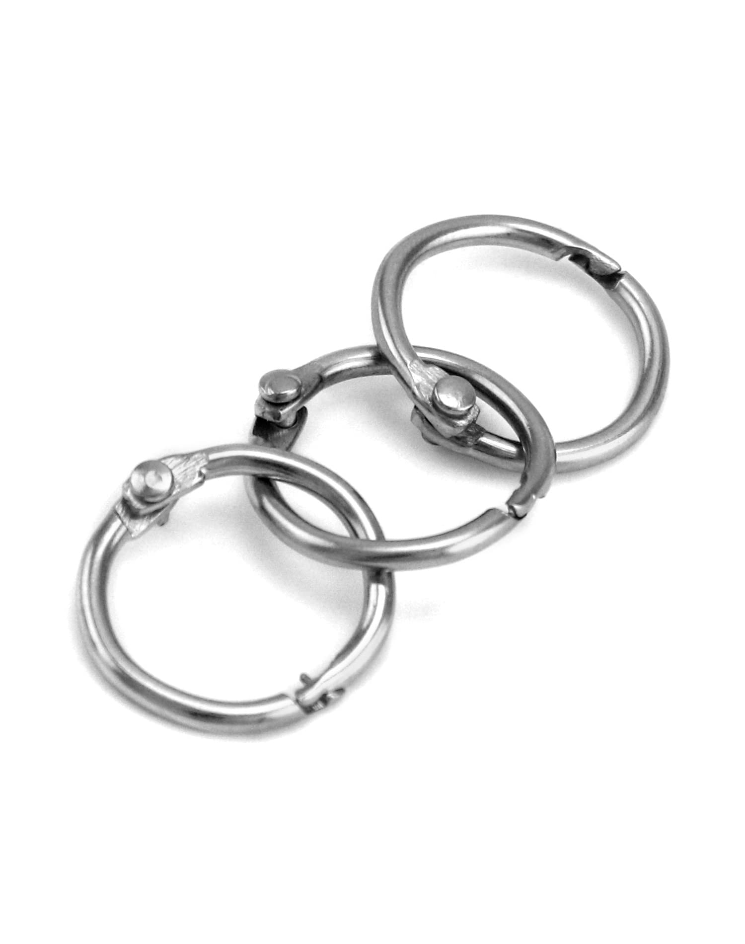 Sctmda 5 stuks ringbandringen, A5 ringbandmechanisme, ringen voor ringband, ringen om boekbinden, losse bladen, boekring, 6 ringen, bindmechanisme voor scrapbook, album, notebook fotoalbum, zilver