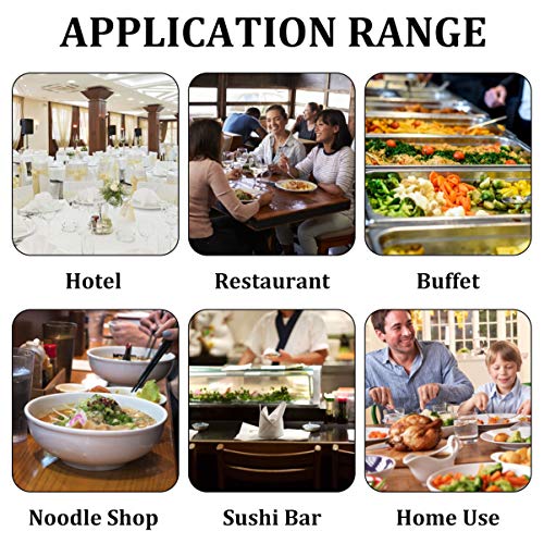 Colheres de sopa de melamina Cabilock com 6 peças, colheres de sopa asiáticas, colher de arroz, colh