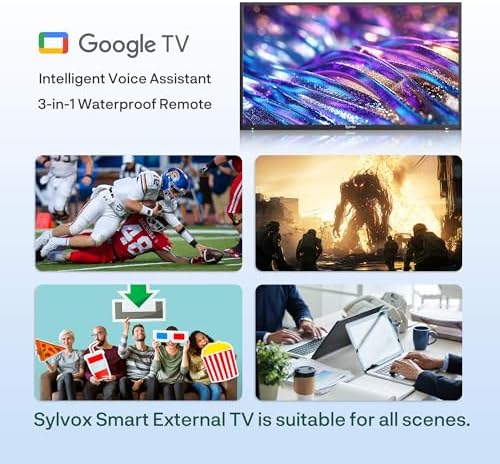 SYLVOX New 75” Outdoor Smart QLED TV, Superior Waterproof Performance, Upgraded Matte Finish for Enhanced Anti-Glare Effect, Full Metal, Dolby Atoms, 1000nits, Partial Sun Deck Pro QLED 2.0+ Series - Size : 75'' - Style : PoolProQLED+ Product Image