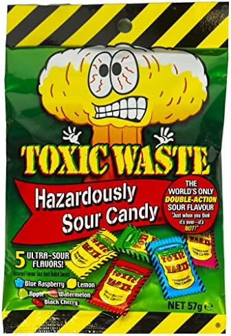 Candy Dynamics Toxic Waste Hazardously Sour Bag, 57 g (Pack of 1)