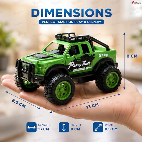 Image of VikriDA 4WD Friction Powered Monster Truck Toy for Kids | Push & Go Off-Road Stunt Car with 360 Action
