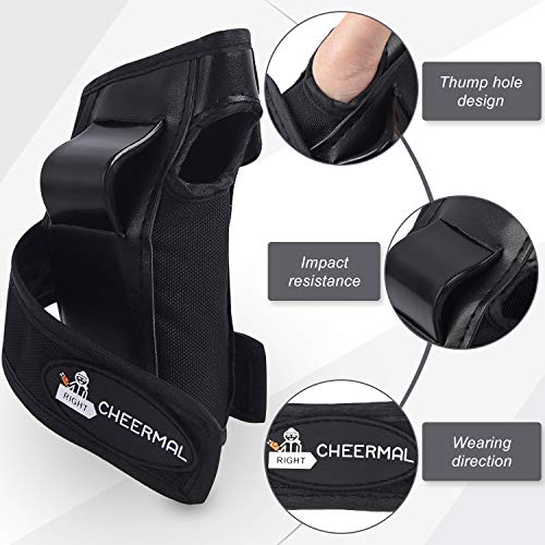 image for Cheermal Kids/Adults Knee and Elbow Pads with Wrist Guards - 6 in 1 Pr
