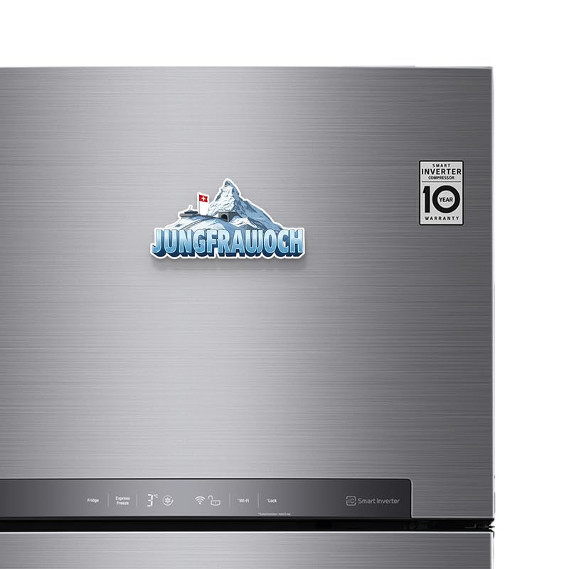 Image of Jungfrojoch Fridge Magnets, Glossy Finish, Stylish Magnet for Fridge, Wardrobe & Metal Surfaces
