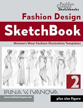Paperback Fashion Design Sketchbook 2: Women’s Wear Fashion Illustration Templates. Plus size figure. (Fashion Croquis Sketch Books) Book
