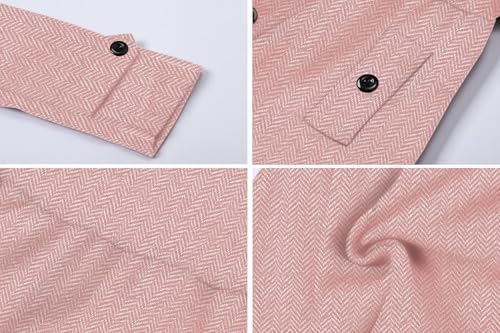 Image of Betusline Girls' Dress Coat, Kids Hoodie Wool Blend Coats Fall Winter Outerwear Peacoat,2-14 Years