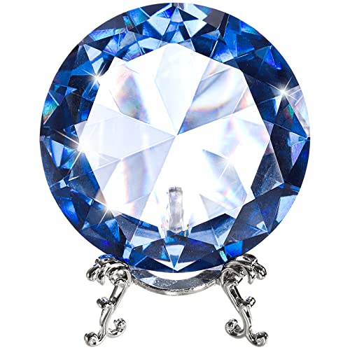 Nicunom N-CRYSTALDIAMOND-80MM-3P 3 Pack Large Crystal Diamond Paperweight With Stand, 80Mm Crystal Fake Diamond Decoration thumb #2