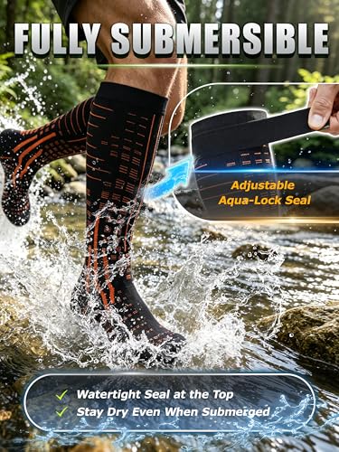 Image of RANDY SUN Waterproof Socks, Unisex Hiking Wading Trail Running Kayaking Crew Socks