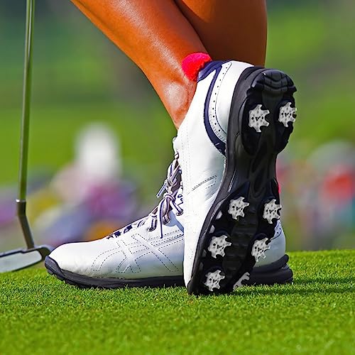 Ncheli Golfschuh Spikes Set aus Hochleistungskunststoff | 8 Spikes + Entfernungs-Tool | Wasserdicht & 500km Langlebigkeit | Kompatibel mit FootJoy/Callaway/TaylorMade