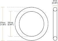 sourcing map 10 buc. inele O din cauciuc nitrilic, garnituri de etanșare 6 x 10 x 2 mm pentru fitinguri 3