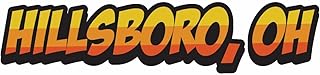 Hillsboro Ohio Comic Style Decorative Flat Magnet – Souvenir Travel Decor (3-Inches Wide)
