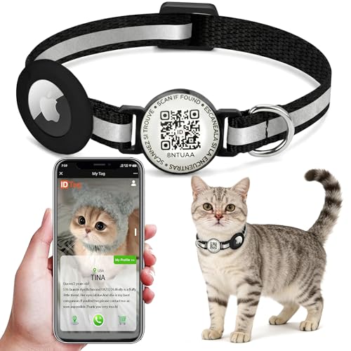 Waterproof Airtag Cat Collar with QR Code