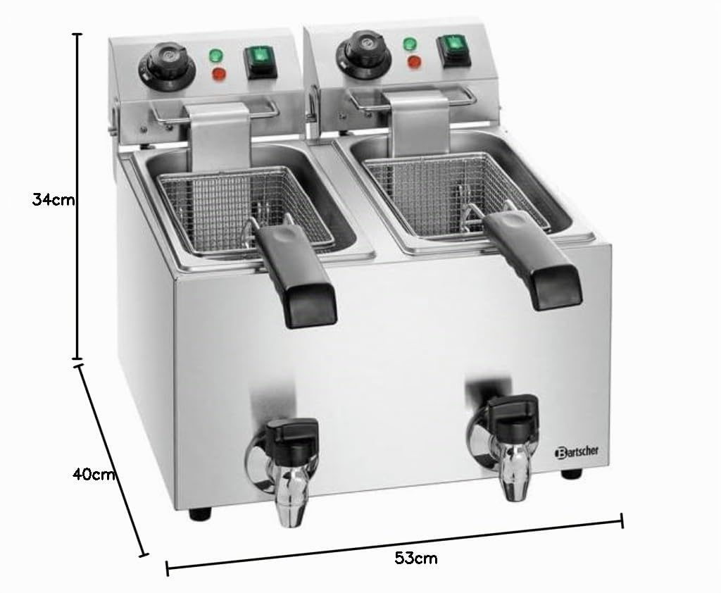 Bartscher Fritteuse SNACK II Plus 2x 4 Liter Gastronomiebedarf