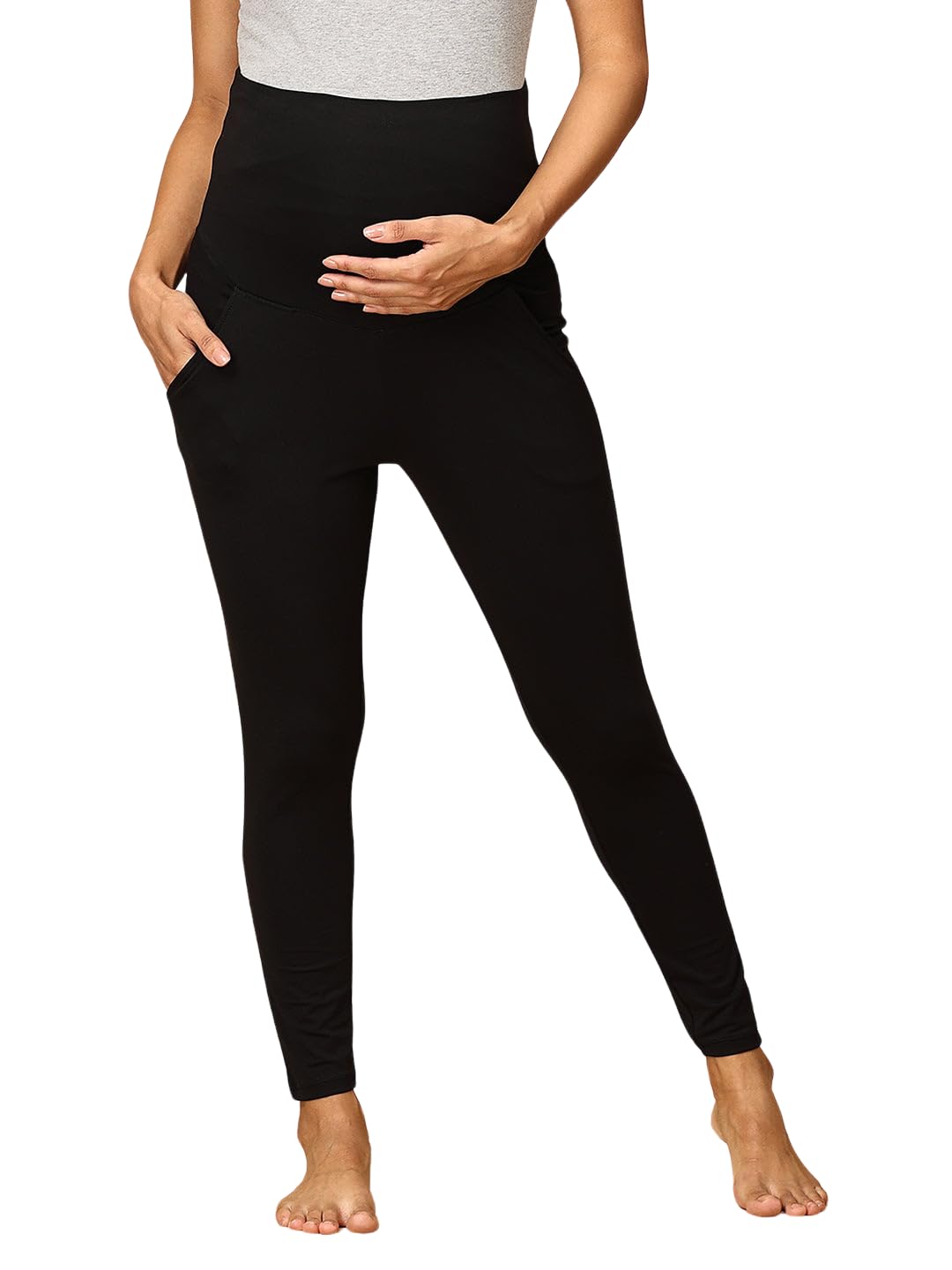 The Mom Store Comfy Maternity Leggings | Comfortable | Soft | Pre and Post Pregnancy | Comfort Stretch Pregnancy Leggings for Women