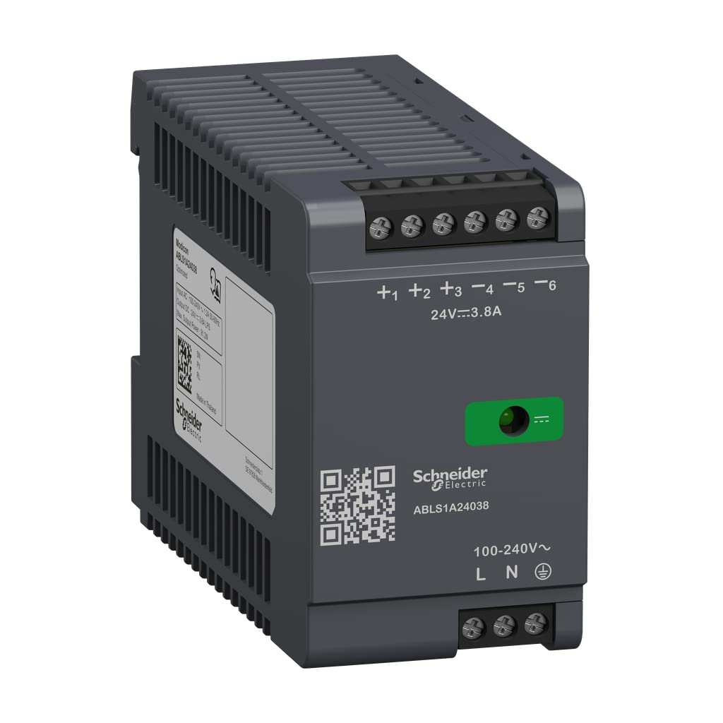 Alimentation 24V 3.8A Schneider Electric monophasée optimisée pour transformateur rail DIN