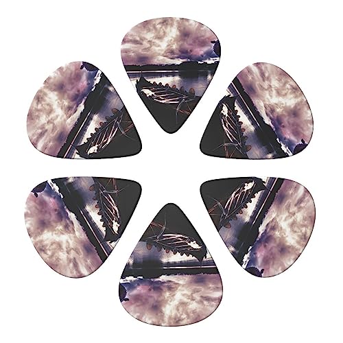 Vikings Lot de 6 médiators imprimés en forme de bateau avec boîte de rangement pour guitare acoustique et électrique - Les Beatles, Paul McCartney, John Lennon, RIngo Starr, George Harrison Vikings Lot de 6 médiators imprimés en forme de bateau avec boîte de rangement pour guitare acoustique et électrique – Image 5