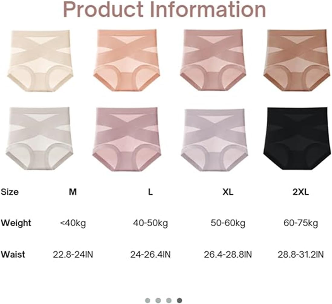 Leak Proof Tummy Control Underwear for Women, Ultimate Comfort Leakproof and Shaping Seamless High-Waist Cotton Briefs