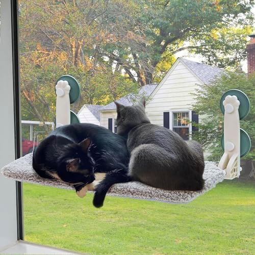 MEWOOFUN Folding Cat Window Perch For Indoor Cats
