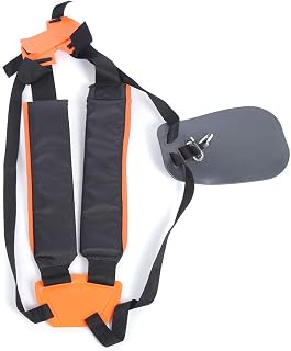 Yencoly Alça de ombro cortadora de escova, alça de ombro de nylon, cortador de escova de ombro duplo, cinto de nylon para jardim
